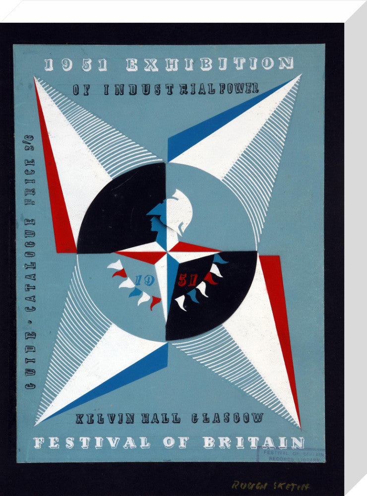 Festival of Britain 1951, Catalogue Cover Art for the Exhibition of Industrial Power, Kelvin Hall, Glasgow