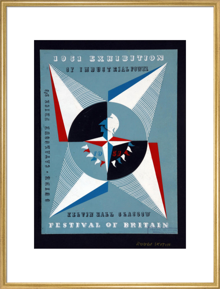 Festival of Britain 1951, Catalogue Cover Art for the Exhibition of Industrial Power, Kelvin Hall, Glasgow