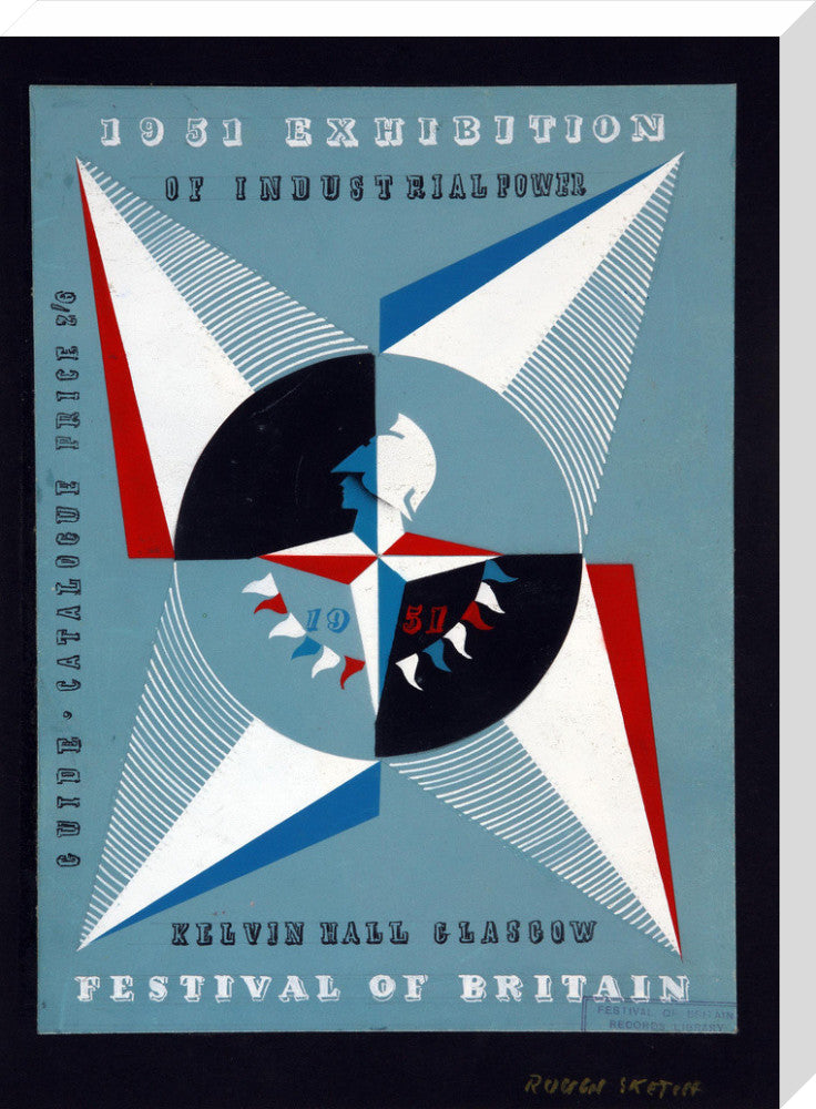 Festival of Britain 1951, Catalogue Cover Art for the Exhibition of Industrial Power, Kelvin Hall, Glasgow