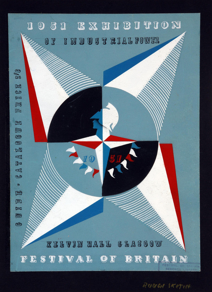 Festival of Britain 1951, Catalogue Cover Art for the Exhibition of Industrial Power, Kelvin Hall, Glasgow