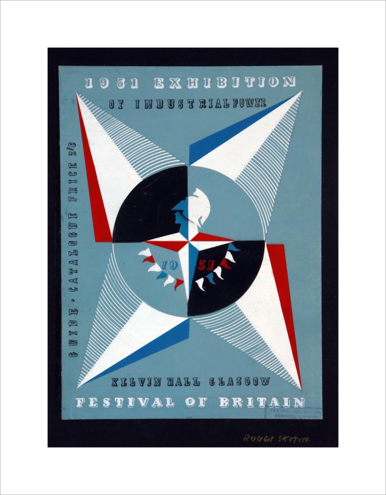 Festival of Britain 1951, Catalogue Cover Art for the Exhibition of Industrial Power, Kelvin Hall, Glasgow