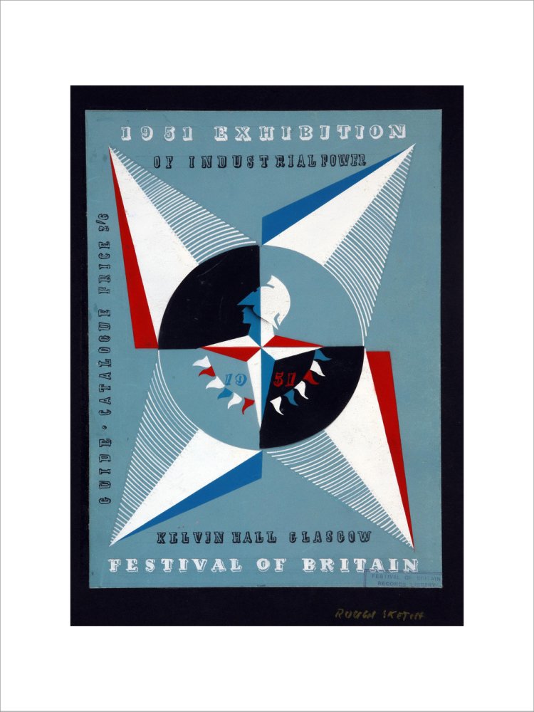 Festival of Britain 1951, Catalogue Cover Art for the Exhibition of Industrial Power, Kelvin Hall, Glasgow