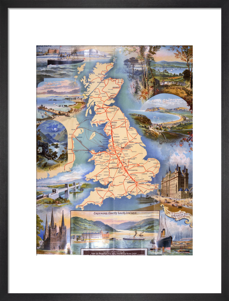 London and North Western Railway Company Rail Map