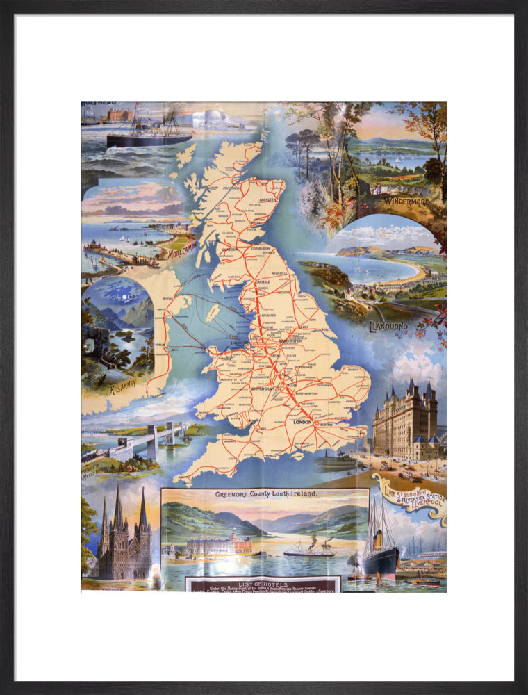 London and North Western Railway Company Rail Map