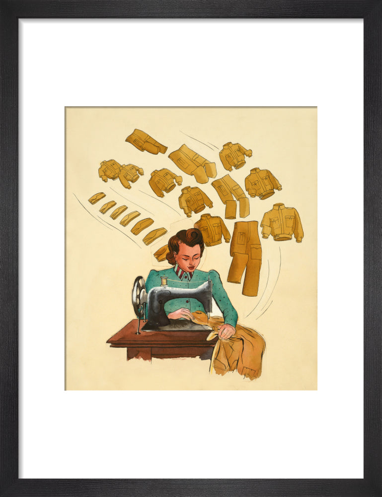 Support the War Effort, Woman Sewing