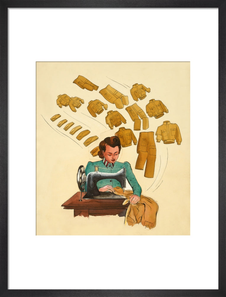 Support the War Effort, Woman Sewing