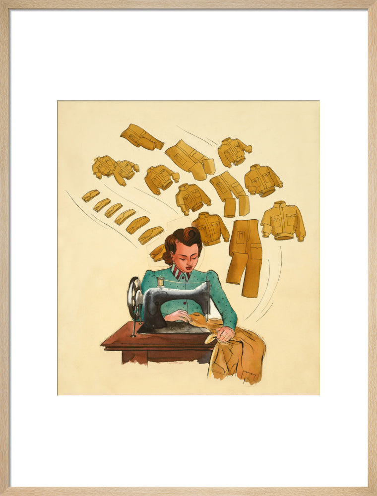 Support the War Effort, Woman Sewing