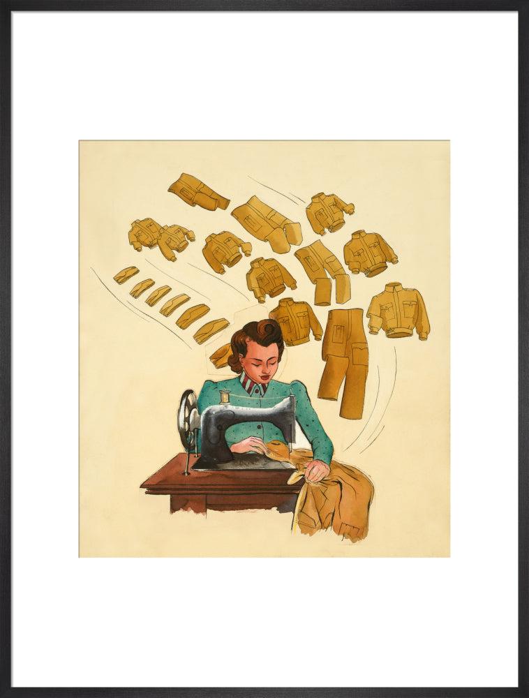 Support the War Effort, Woman Sewing