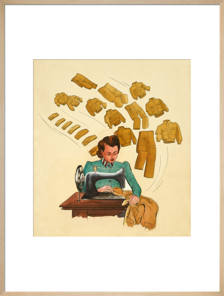 Support the War Effort, Woman Sewing