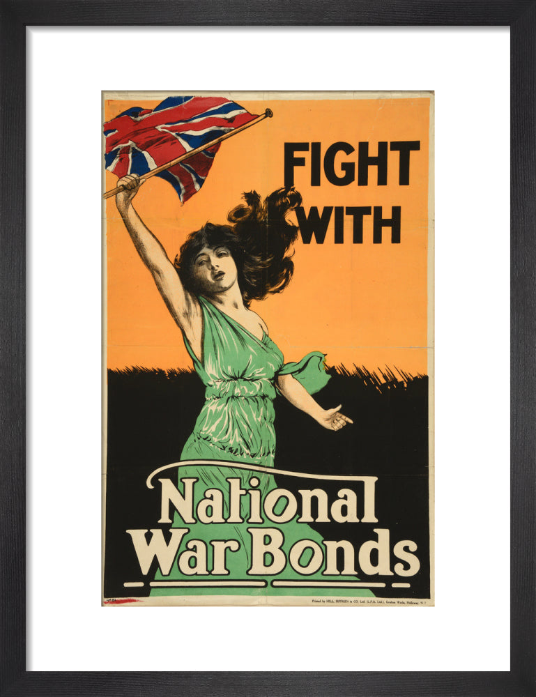 Fight with National War Bonds, Woman with Flag