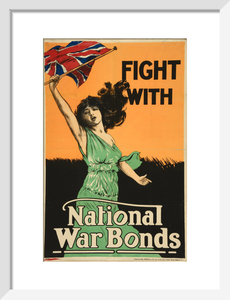 Fight with National War Bonds, Woman with Flag