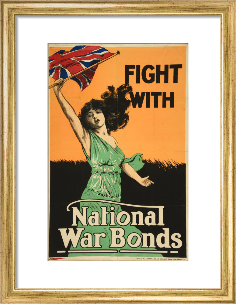 Fight with National War Bonds, Woman with Flag
