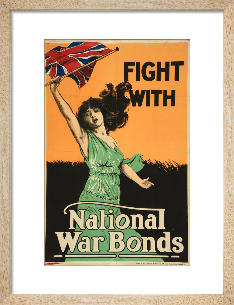 Fight with National War Bonds, Woman with Flag