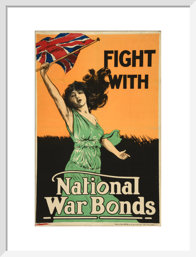 Fight with National War Bonds, Woman with Flag