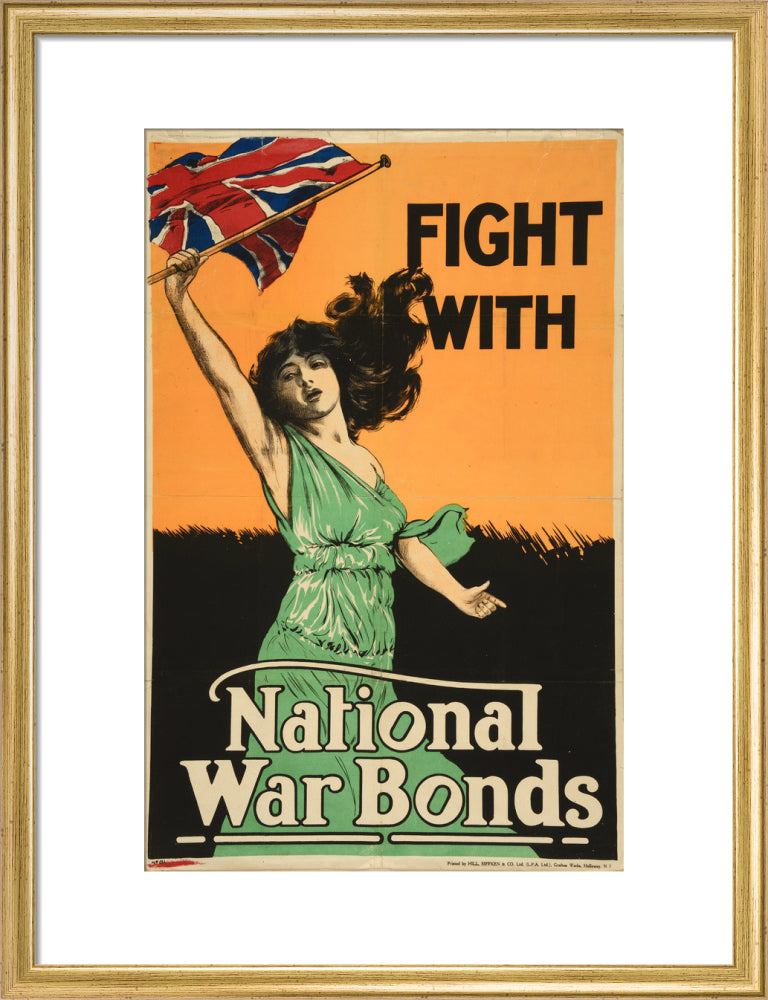 Fight with National War Bonds, Woman with Flag