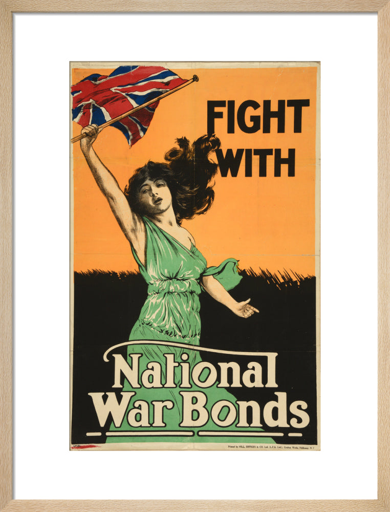 Fight with National War Bonds, Woman with Flag