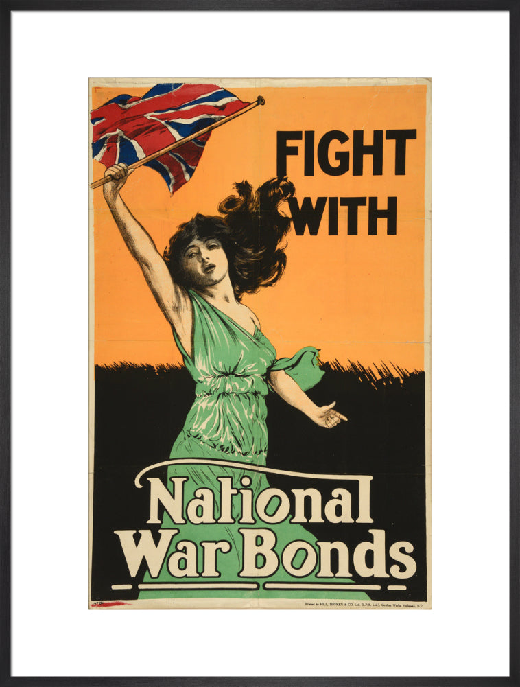 Fight with National War Bonds, Woman with Flag