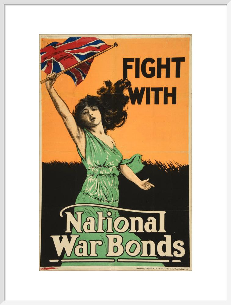 Fight with National War Bonds, Woman with Flag
