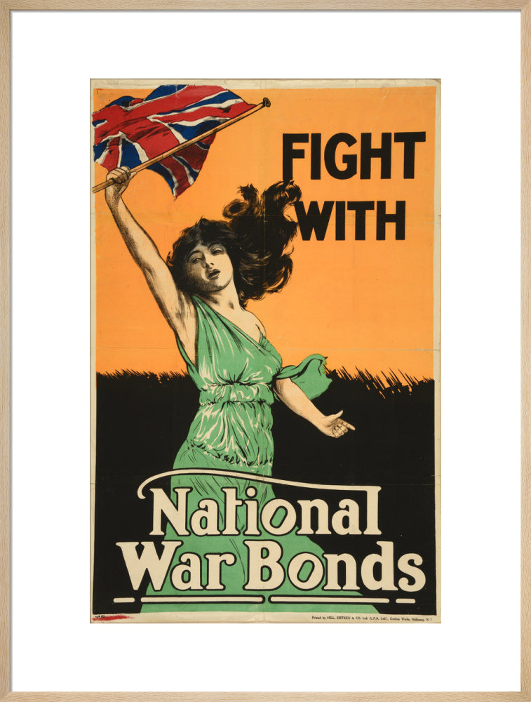 Fight with National War Bonds, Woman with Flag