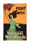 Fight with National War Bonds, Woman with Flag