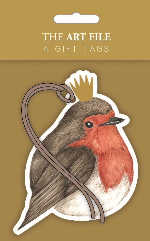Robin with Crown Gift Tag Pack