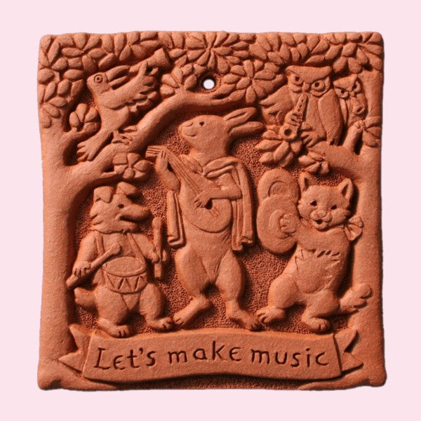 'Let Us Make Music' Victoriana Terracotta Tile