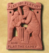 Victorian Cricketer Terracotta Tile
