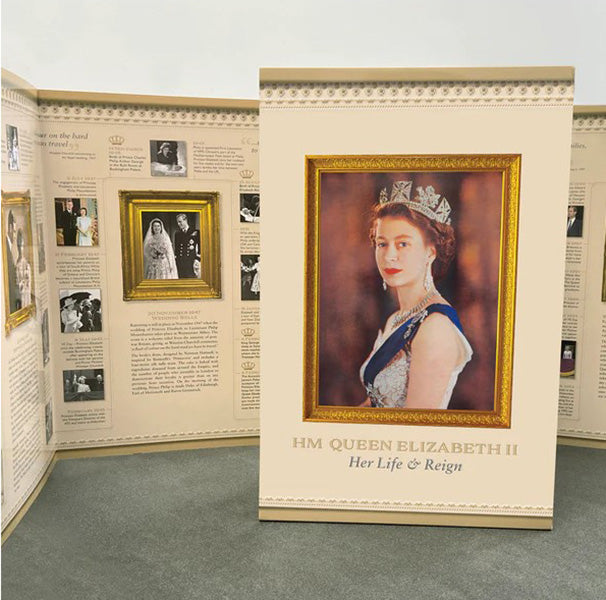 Fold Out Illustrated Time Line of the Life of Elizabeth II