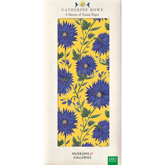 'Blue Flowers' Tissue Paper Sheets