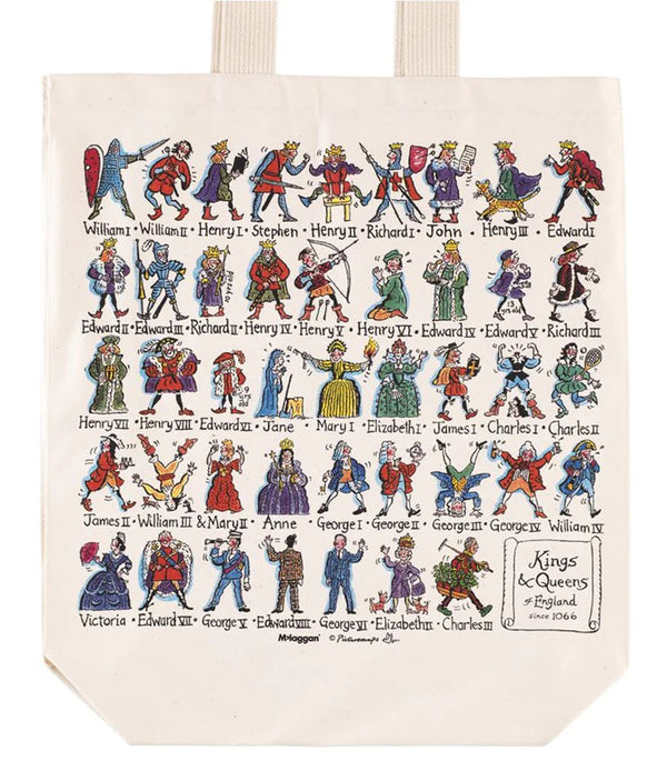 Kings & Queens Timeline Tote Bag *Newly Updated King Charles III Design