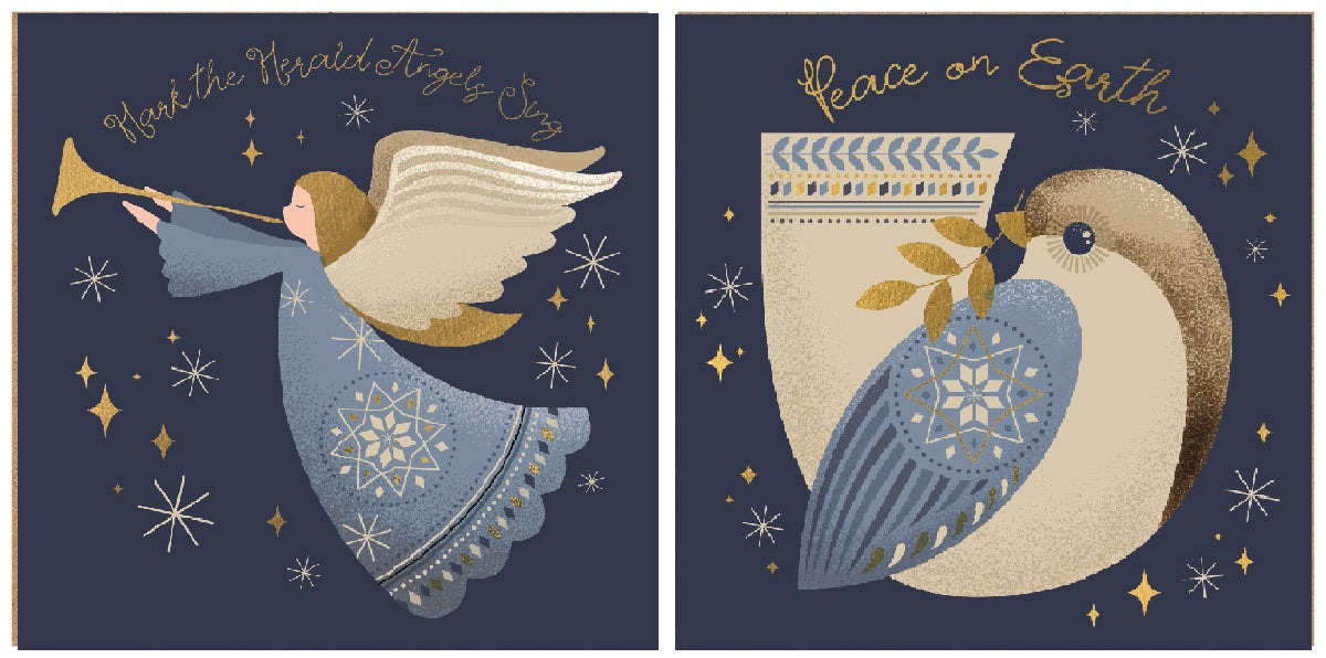 'Dove & Angel' Christmas Card Wallet Pack (WAX79)