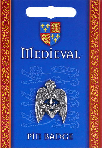 Winged Heart Replica Medieval Pewter Pilgrim Badge