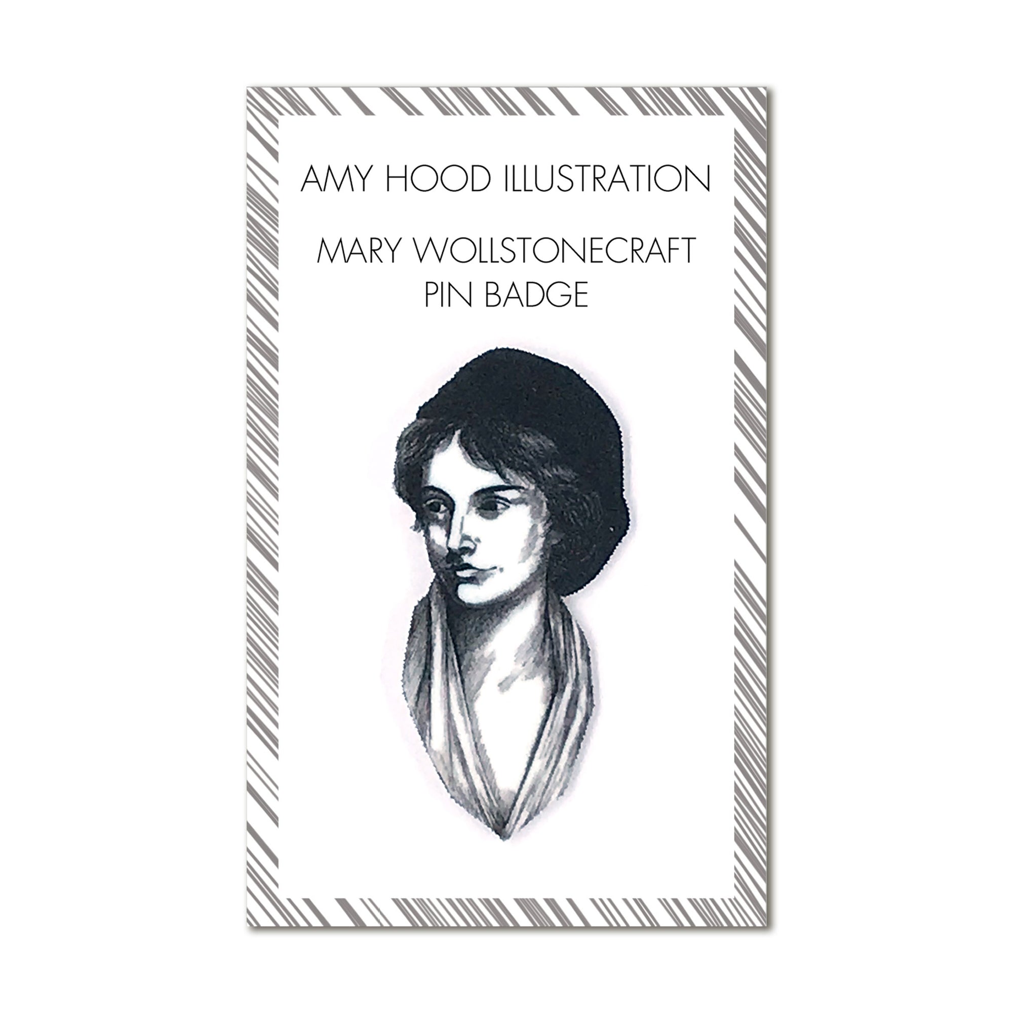 Mary Wollstonecraft Pin Badge on Backing Card